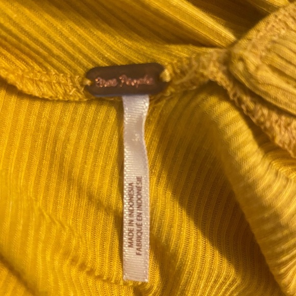 Free People Shimmy Shake Top Untamed Gold Small Long Sleeve Open Back Boho - Picture 7 of 10